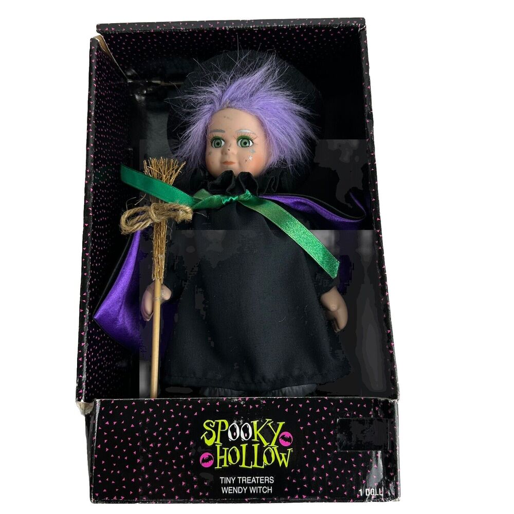 Spooky Hollow Halloween Tiny Treaters 10 in Wendy Witch Doll Figurine w/Stand